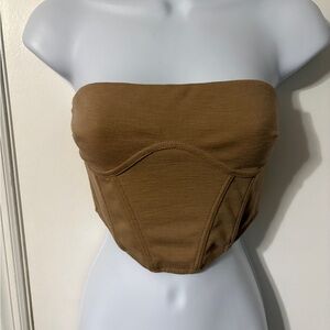Out From Under brown Corset crop top Size Small